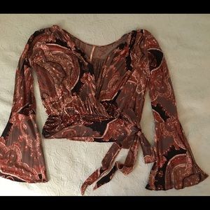 Free People Bell Sleeved Top